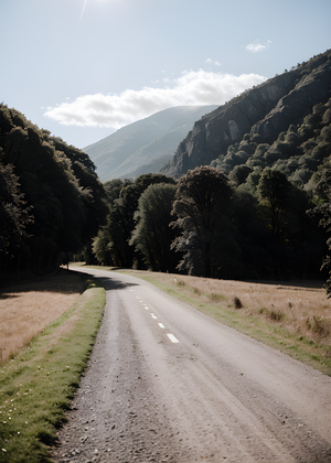 Сгенерированный пейзажи дорога